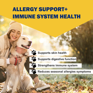 Alivio para Alergias y Picazón en la Piel de Perros, Tratamiento Inmunológico Antipicazón para Perros, Alivio para Picazón y Molestias, Probióticos, Vitaminas, Alergias a la Piel y al Pelaje - Product Image 5