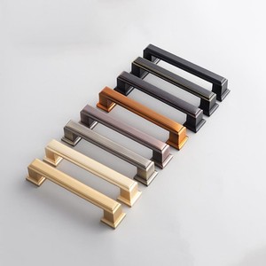 Moderne Zink legierung verdickt massiven Türgriff verstellbare Kaffees chu blade schwarz Messing Kleider schrank Griff Schrank Küche Nachttisch - Product Image 2