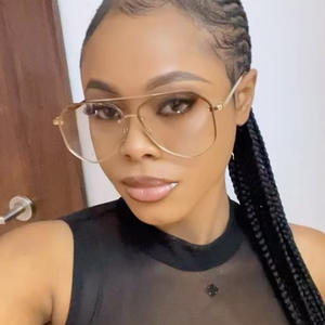 Солнцезащитные очки Kedun Double Beam Toad, без оправы, с поляризацией UV400, ретро-дизайн, модные, вогнутые, для женщин, новинка 2024 года - Product Image 1