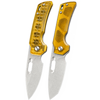 Cuchillo Plegable de Acero 14C28N de Alta Precisión, Mango de Ultem PEI, Cuchillo Táctico Plegable de Bolsillo, Herramienta EDC Ligera para Campamento y Supervivencia