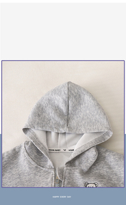 Set felpa stile coreano per <span class=keywords><strong>bambini</strong></span> Cardigan con cerniera con cappuccio in cotone <span class=keywords><strong>abbigliamento</strong></span> <span class=keywords><strong>sportivo</strong></span> per ragazzi - Product Image 5