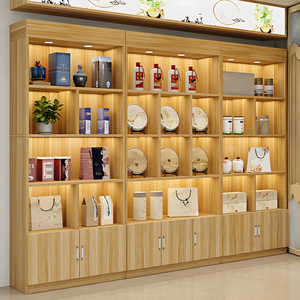 工厂定制现代设计商业药店医院药房陈列柜展示架储物柜 - Product Image 3