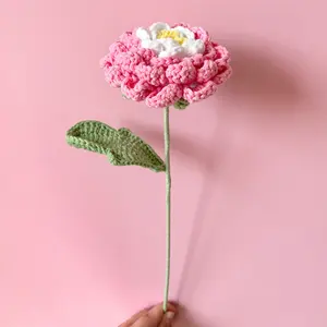 बुना हुआ बुनना फूल समाप्त उत्पाद Crochet फूल मुफ्त पैटर्न Crochet फूल गुलदस्ता घर सजावट