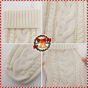 Chaussettes de Noël en gros, grande capacité, 46 cm, tricotées, pour décorations de Noël - Product Image 5