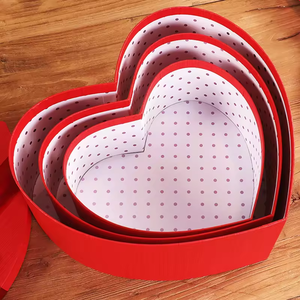 Scatola regalo personalizzata all'ingrosso diretta in fabbrica a forma di cuore piccola scatola di imballaggio di tre dimensioni medie e grandi migliori <span class=keywords><strong>auguri</strong></span> regalo - Product Image 3