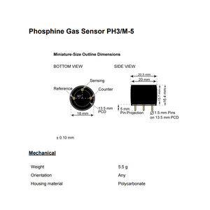 Capteur de gaz Membrapor Ph3 Ph3m-5 électrochimique à 3 électrodes pour détecteurs portables - Product Image 3