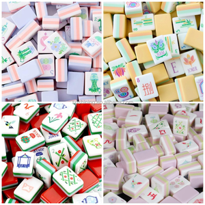 Tavolo da Mahjong Americano Personalizzato all'Ingrosso, Tessere di Mahjong Americane a Strati Verde Chiaro, Tavolo da Poker <span class=keywords><strong>Okey</strong></span> Americano in Acrilico - Product Image 2