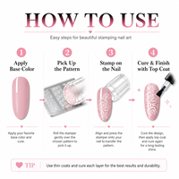 Gel de stamping pour ongles couleur néon 2 en 1, gel de peinture UV LED, gel de nail art à retirer par trempage pour manucure en salon 8ml