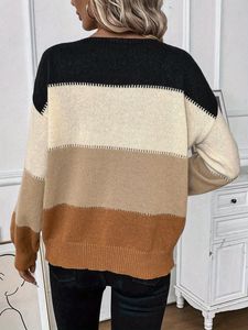 Maglione da Donna Casual <span class=keywords><strong>a</strong></span> Maniche Lunghe <span class=keywords><strong>con</strong></span> Collo Tondo, Tinta Unita, Anti-Pilling, in Poliestere/Cotone, per Tutte le Stagioni - Product Image 2