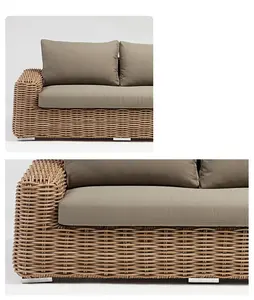 Hotel Gartenmöbel Luxus Rattan Gartens ofa Moderne Terrassen möbel Garten Lounge Set Outdoor Sofa