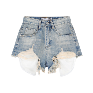 2025 Shorts estivi in Denim a vita alta Shorts in <span class=keywords><strong>Jeans</strong></span> strappati da donna da donna più venduti da donna - Product Image 1