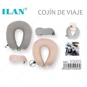 Cuscino da viaggio ILAN con supporto cervicale viscoelastico per aereo, auto, sonno confortevole, design portatile - Product Image 3