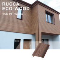 Panneau de revêtement de mur à latte composite extérieur 156*21mm Panneaux WPC