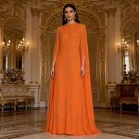 Abaya de Luxe Brodée de Perles et de Paillettes, Robe Kaftan Musulmane de Dubaï, Élégante Robe de Soirée Islamique pour l'Aïd, le Ramadan et les Mariages 2026
