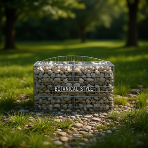 Ensemble de 8 paniers gabions rectangulaires en fer galvanisé argenté, conteneurs de rangement décoratifs pour l'organisation du salon - Product Image 2