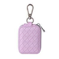 Étui de protection pour écouteurs en cuir synthétique tissé haut de gamme fait à la main pour Airpods 4/3/1 Pro3 2 Sac de rangement avec porte-clés