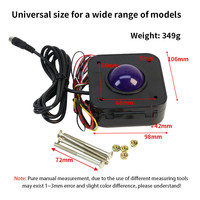 Bonne qualité nouveauté 3 pouces PS2 LED Arcade Trackball poussoir vertical en bois pour jeux d'arcade Mario pièces de Console de jeu