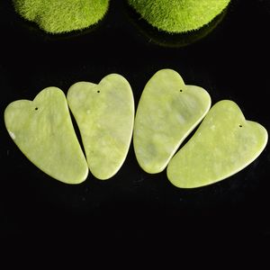 HZ vendita calda di nuovo prodotto di alta qualità pietra terapia quarzo viso verde naturale giada rullo per il viso Guasha ginocchiera coreano cura della pelle k bellezza - Product Image 2