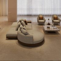 Canapé Rond Double Face Dos Contre Dos Minimaliste Style Italien Deux Places Nouvelle Arrivée 2026 Salon Villa Grand Appartement