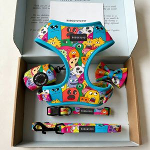 Set <span class=keywords><strong>Harness</strong></span>, Tali, dan Kalung Anjing Ramah Lingkungan Desain Baru 2026, Desain Fashion, Label Pribadi, Cetak Sesuai Pesanan, Dapat Disesuaikan, Anti Tarik - Product Image 1