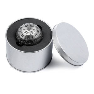 Dado Poliedrico de 100 Caras de Aleación de Zinc Metálico de 50 mm, Dado Único D100 para Juegos de Mesa de Calabozos y Dragones, Arcoíris - Product Image 6