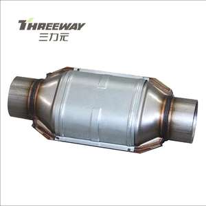 ตัวเร่งปฏิกิริยาแบบสามทาง ขนาด 2 นิ้ว 2.5 นิ้ว 3 นิ้ว มาตรฐาน EPA OBD2 EURO 4 แบบรังผึ้งเซรามิก รูปทรงวงรี ใช้ได้กับรถยนต์ทั่วไป พร้อมฝาครอบกันความร้อน - Product Image 2