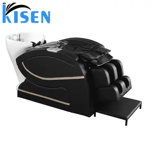 Kisen high end güzellik lüks Salon ekipmanları Modern elektrikli LED dijital ekran ile satılık şampuan masaj koltuğu Spa yatıyordu