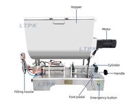 Machine de remplissage pneumatique de pâte à trémie de Type U avec agitateur de mélange pour la bouteille de pot d'assaisonnement de marmite d'arachide de sauce de haricot de chili