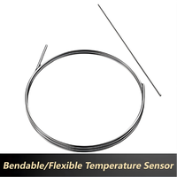 WRNK-131 Sensor Termokopel Berlapis Baja PT100 Tipe K Panjang 500-1500mm Opsional 0-800C -50-400C Dapat Dibengkokkan Fleksibel Temperatur