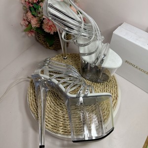 Tacones Talons Stivali Donna New Roman Crystal 20cm <b>Pole</b> <b>Dance</b> Shoes Sandals Platform Mature Women High Heels - Product Image 3