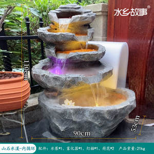 <span class=keywords><strong>Fuente</strong></span> <span class=keywords><strong>de</strong></span> <span class=keywords><strong>Agua</strong></span> Artificial <span class=keywords><strong>para</strong></span> Patio, Diseño <span class=keywords><strong>de</strong></span> Paisaje con Rocas y Arroyos, Pecera con <span class=keywords><strong>Agua</strong></span> Circulante <span class=keywords><strong>para</strong></span> Exteriores - Product Image 6