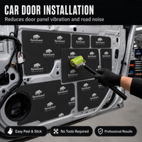 Tapis insonorisant en butyl pour panneau de porte 2mm 500x800mm Léger et flottant pour amortissement des vibrations de voiture OEM