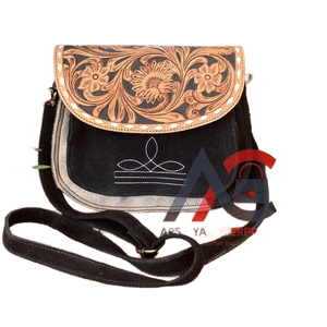 กระเป๋าสะพายหนังวัวขนสัตว์ของผู้หญิงมาใหม่ล่าสุดมีสไตล์พร้อมรองเท้าบูทผ้าไนลอนเย็บด้วยมือ - Product Image 4