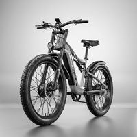 Vélo tout-terrain électrique 26*3.0" 48V 2000W avec moteur brushless double roue arrière, 3 modes, 7 vitesses, batterie lithium 60km