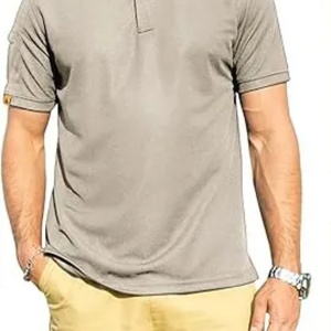 Camiseta de Punto Sólido de Alta Calidad, Diseño Personalizado, Estilo Urbano, Elegante y Transpirable para Hombre, Ideal para Vacaciones - Product Image 2