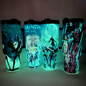 Vaso Térmico de Acero Inoxidable con Estampado de Equipo de Caza de <span class=keywords><strong>Brujas</strong></span> Luminoso, Taza de Café con Pajita, 40 oz, Brilla en la Oscuridad - Product Image 1