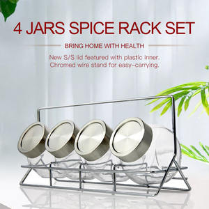 <span class=keywords><strong>Easylife</strong></span> - Juego de 4 Frascos de Especias de Cocina Aptos para Microondas de 195 ml con Tapa de Acero Inoxidable, Frascos de Vidrio para Fiestas - Product Image 2