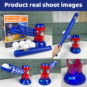 Zhorya Outdoor-Sportspielzeug Baseball-Pitching-Maschine Ballwurfmaschine aus Kunststoff mit Schläger für das Schlagtraining von Kindern - Product Image 5