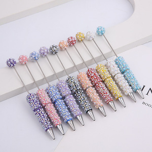 Nouvelle perle créative pleine Dia perle Multi couleur stylo à bille étudiant papeterie à la main bricolage stylos en gros - Product Image 3