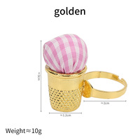 Portable Vintage Style 2-en-1 Anneau Aiguille Insertion Sac Doigt Protecteur Dé À Coudre & Anneau Pin Coussin pour Projets De Couture