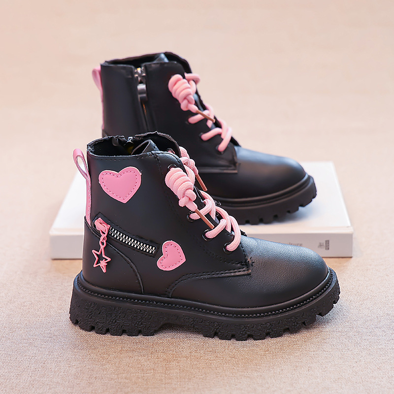 Black single boots