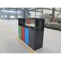 Extérieur S Steel Metal 3/4/5 Compartiments Publicitaire Recyclage des Déchets Poubelles pour Rue