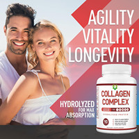 Cápsulas complejas de colágeno de gran venta que soportan la fuerza articular de los huesos para hombres y mujeres 5 tipos de cápsulas de colágeno múltiple