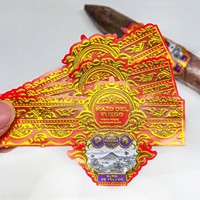 Étiquettes personnalisées faites à la main pour bandes de cigares, marque privée, personnalisation OEM, estampage à chaud or/argent, vernis sélectif UV, mélange Nicaragua vieilli