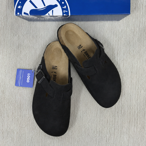 I Migliori Sandali e Zoccoli Ortopedici <span class=keywords><strong>con</strong></span> Suola Morbida in Sughero, Ispirati ai Ciabattini, Direttamente dalla Fabbrica, in Pelle Scamosciata Leggera - Product Image 1
