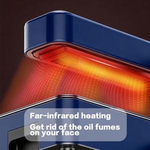 <b>Smokeless</b> Far-Infrared <b>BBQ</b> Grill, 1390W 3D Electric Indoor Grill with 360° Auto Rotating Non-Stick Plate, LCD Touch Control & Oi - Product Image 4