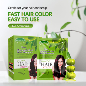 Tinte Permanente para el Cabello Rojo Borgoña, Champú con Ginseng, Aceite de Argán y Aceite de Oliva, Sin Amoníaco, de Larga Duración, Cubre las Canas - Product Image 4