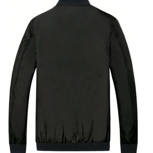 Chaqueta con Cierre y Cuello Alto para Hombre, Cortavientos Informal con Múltiples Bolsillos, Ajuste Cómodo y Elástico para Uso Diario en Primavera y Otoño - Product Image 2