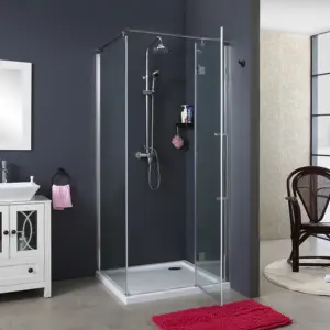 90x90x185cm Luxurious Fashion Frameless Hinge Door Shower Room With 5/6mm Tempered Glass