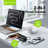 BAVIN Super All in One Portable PC1218S Prise EU UK US 10000mah 45W Powerbank avec câble de 60CM